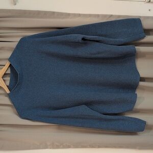 Lululemon Boxy Mock Neck Blue Slouchy Sweater Size M/L